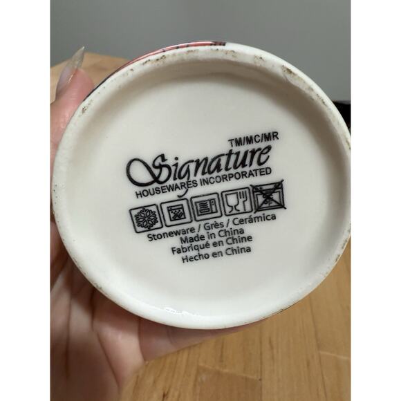 Signature Housewares Mug Set French Bulldog Pig Animal Art Stoneware Coffee Tea - Picture 2 of 4